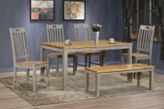 Nappa Grey &amp; Oak Dining Set