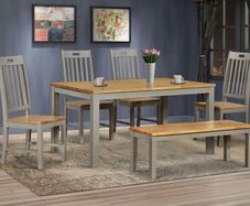 Nappa Grey & Oak Dining Set