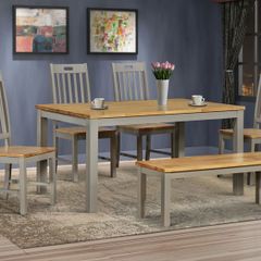 Nappa Grey & Oak Dining Set