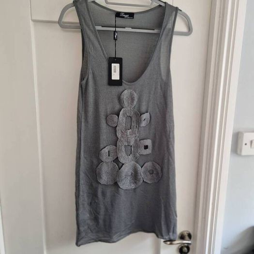 Peruzzi womens grey design vest bnwt size Large