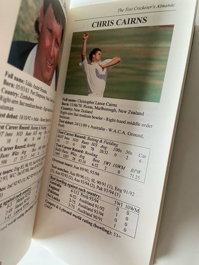 The test cricketers almanac
