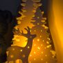 Light-up wooden Christmas tree and reindeer ornament Image 3