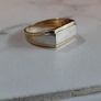 9ct white and yellow gold ring hallmarked 375 size 9 Image 2