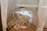 Glass Ceiling Light Shade In Prestine Vintage Condition. Stunning Gold / Amber Hue Colouring. Beautiful
