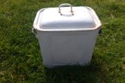 Vintage Enamel Bread / Storage Bin Crock Kitchenalia