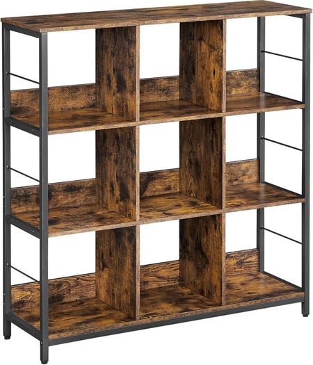 New 3 Tier Ladder Shelf Bookcase (Rustic Brown) FREE P&P