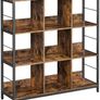 New 3 Tier Ladder Shelf Bookcase (Rustic Brown) FREE P&P Image 2
