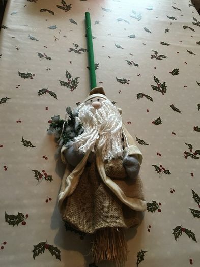 Santa broom. Brand new