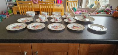 bone china crown straffordship tea set