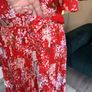 Stunning Red Floral Pleated Midi Dress by AX Paris Size: UK 16 / EU 44 Image 10