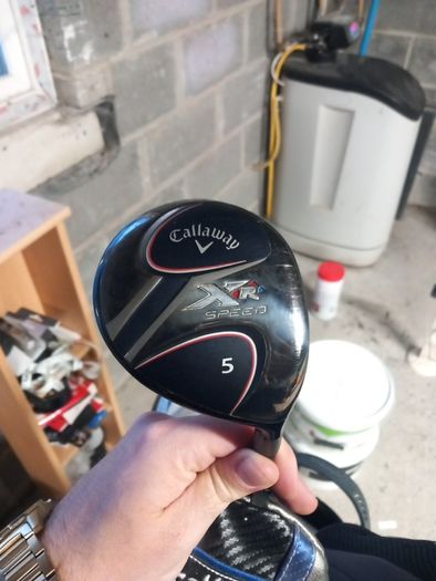 mizuno irons jpx callaway 5 wood and taylormade bag