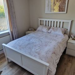 Double bed frame and mattress