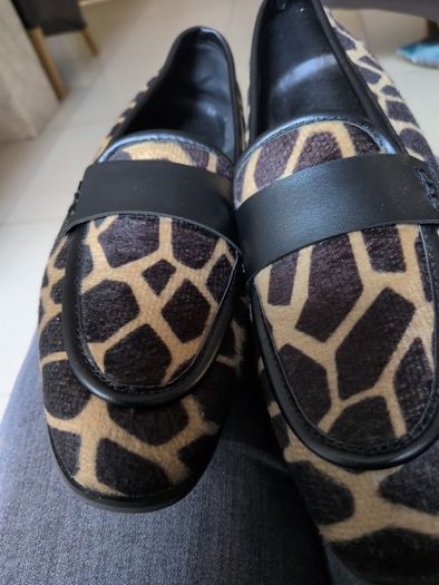 Slip- on Shoes In Animal An Print Pattern.  S.39-6.  New - No Tag.