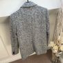 Clockhouse Black & White Speckled Tweed Wool Blend Blazer Jacket - Size 36 Image 4