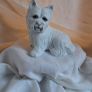 White  Ceramic West Highland  Dog Figurine Image 2