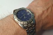 Vintage Telstar Classic watch with a blue dial