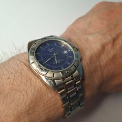 Vintage Telstar Classic watch with a blue dial