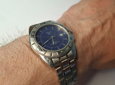 Vintage Telstar Classic watch with a blue dial