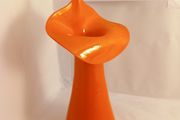 mini vase murano glass bright orange /   vase decor vintage old cehoslovacian murano  glass beautiful patch of colour hand made great gift presents decor decoration home flowers