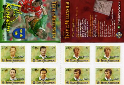 1999 Ireland GAA Team of the Millennium Kerry (The Kingdom) Commemorative Stamp Booklet Mint Never Hinged (MNH)
