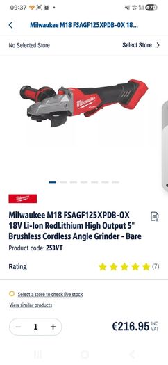 milwaukee grinder m18 125mm