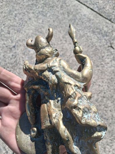 3 x Mid Century 10 inch Solid Brass Viking Warriors(6.9 kgs)