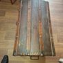 Antique Irish Made Victorian Dome Top Trunk with Insert, late 19th to the early 20th Century, wooden strapping and metal hardware Image 2