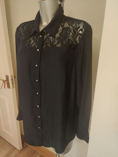 BPC selection navy lace blouse size UK16 EU44 Postage included