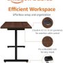 Office Computer Desk, Walnut Desktop and Black Frame, Rectangular, Simple Assembly, 120 x 60 x 73.6 cm Image 4