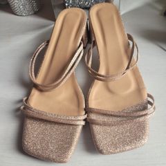 champagne colour sandals