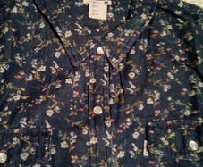 Levi's denim flower pattern blouse L