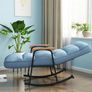 BRAND NEW Rocking Chair Home Bedroom Lounge Chairs Simple Modern Balcony Armchair Sofa Recliner Dark Blue Image 3