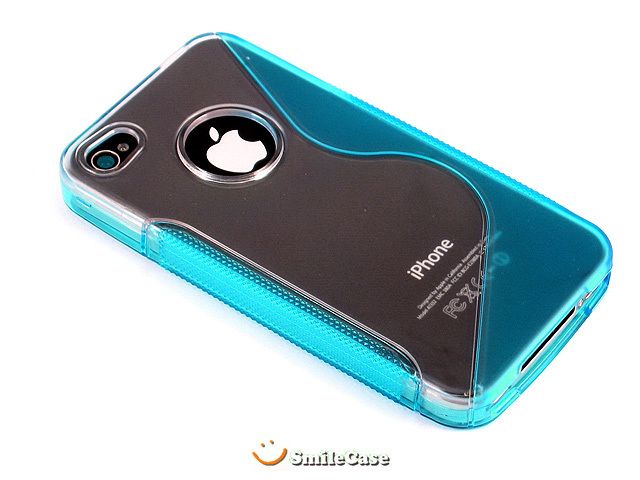 Cover for iPhone 4 4S + Free Screen Protecor Protective Case S-Line Soft Gel Silicone