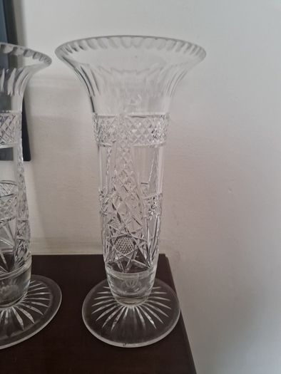 vintage cut glass vases