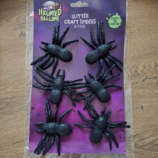 Halloween stick on spiders