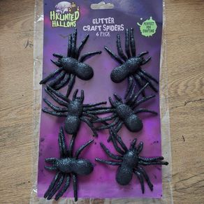 Halloween stick on spiders
