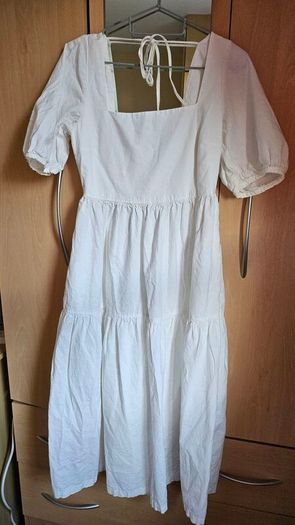 NEW - UNIQLO white cotton dress UK 8