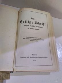 Antique German Holy Bible / Vintage Collector's Book