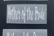Wedding adhesive decals for champagne glasses