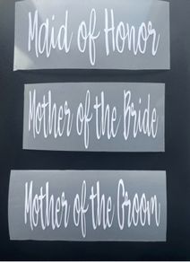 Wedding adhesive decals for champagne glasses