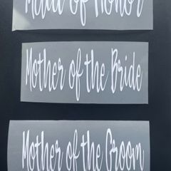 Wedding adhesive decals for champagne glasses