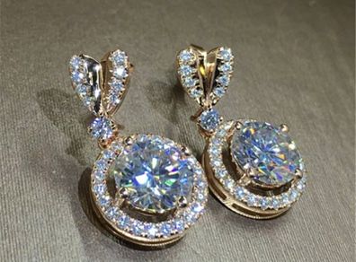 18KT Gold Filled / White Gold Earrings