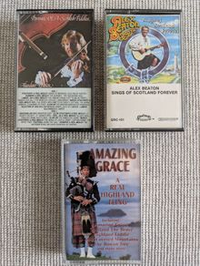 Vintage Scottish Music Cassettes Bundle x3 - Alex Beaton, Alasdair Fraser & Highland Pipes