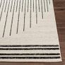 Nairobi Geometric Rug - Scandi Area Rugs Living Room, Dining, Kitchen - Modern Aztec Abstract Rugs for Bedroom - Berber Boho Rug Style, Easy Care - Large Rug 130x170cm Ivory, Black and Cream Rug (FREE POSTAGE) Image 2