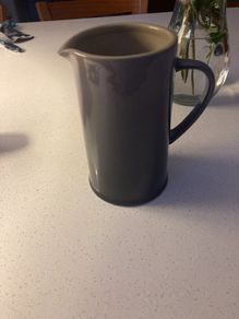 Le Creuset Stoneware 2 Tone Grey / Charcoal Milk Jug  400 ml capacity - as new