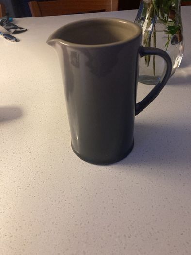 Le Creuset Stoneware 2 Tone Grey / Charcoal Milk Jug  400 ml capacity - as new