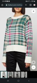 Tommy Hilfiger - Warm Cotton Wool Check Jumper - Size M UK 12  - BNWT RRP 210