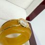 Moissanite & Honey Jade Ring Image 6