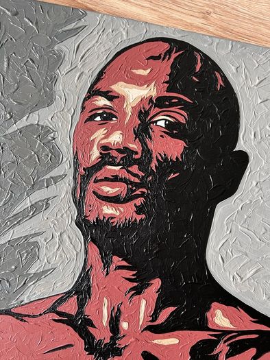 Marvellous Marvin Hagler original portrait painting Boxing one-off original
