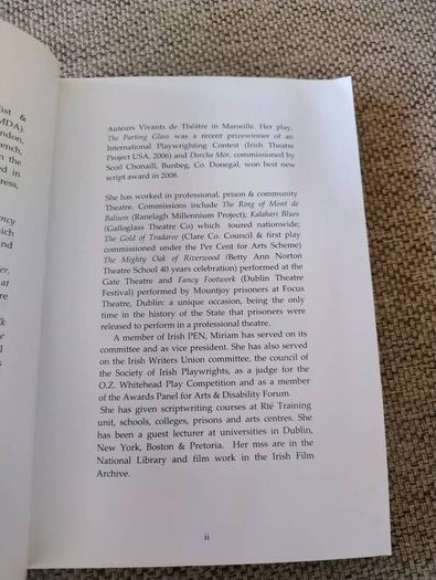 The Gold of Tradaree and other plays by Miriam Gallagher 2008 in good condition signed by the author FREE STANDARD POSTAGE INCLUDED